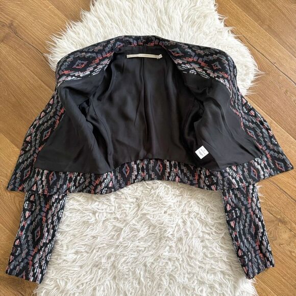 Twelfth Street by Cynthia Vincent Patterned Jacquard Women’s Blazer | Size 4 - Picture 3 of 6